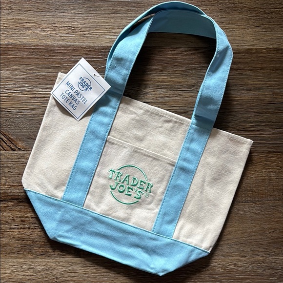 Handbags - Trader Joe’s Mini Pastel Canvas Tote Bag